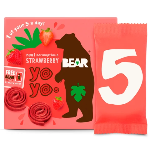 Bear Strawberry Yoyo 5 Pack 100g
