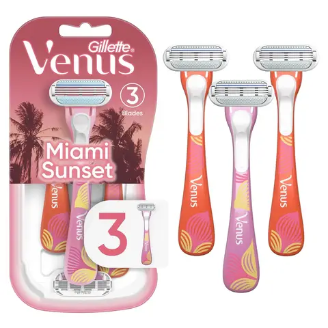 Venus Smooth Disposable Razors Miami Sunset 3 Blades