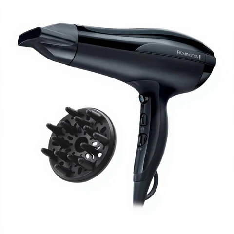 Remington D5210 Ionische Haardroger - 2200W Vermogen - Vermindert Kroes - 6 Warmte- en Snelheidsinstellingen - Concentrator