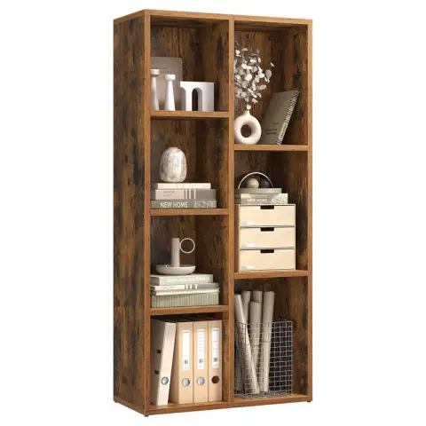 Vasagle Bookcase 7 Shelf Rustic Brown