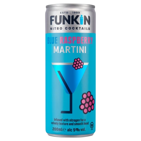 Funkin Nitro Cocktails Blue Raspberry Martini 200ml (Abv 5%)