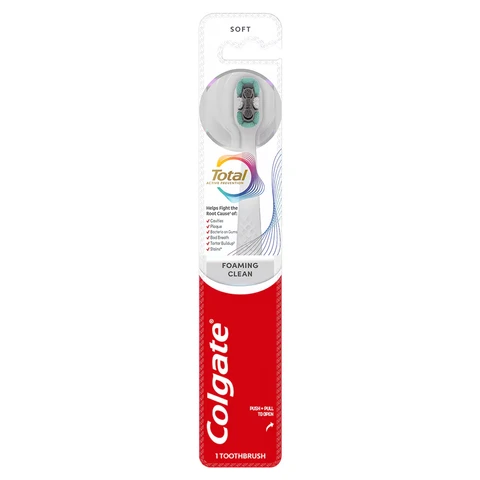 Colgate Total Foaming Clean Medium Manual Toothbrush 1 Pack