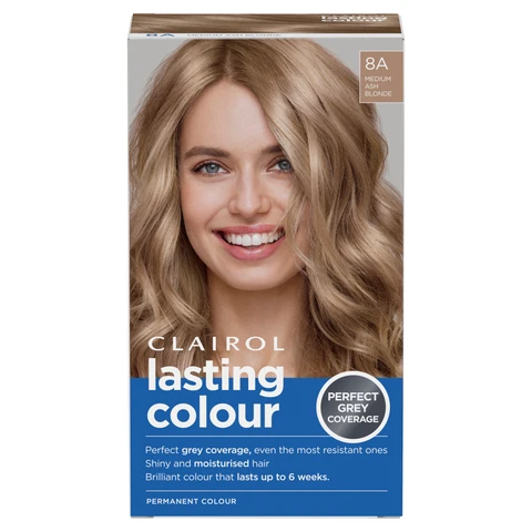Clairol Lasting Colour Permanent Colour Hair Dye 8A Medium Ash Blonde 1 Pack