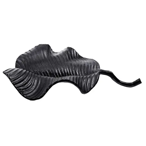 Fifty Five South Decorative Dish Prato Leaf Black