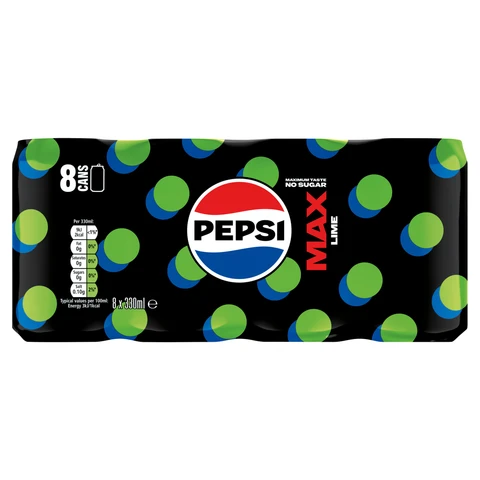Pepsi Max Lime 8 X 330ml