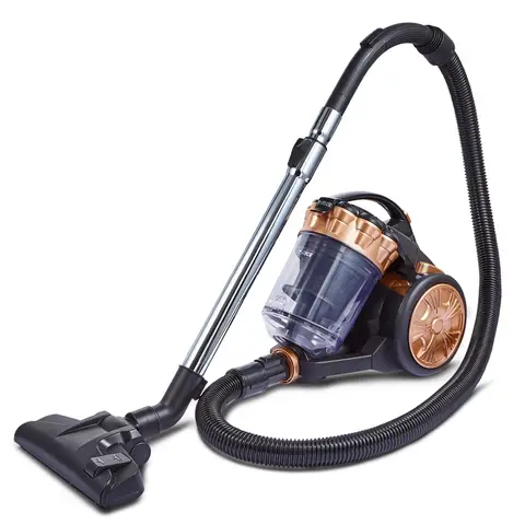 TOWER Multi-Cyclonic Bagless Cylinder Vacuum Cleaner with Pet Tool， 700W， 2L Capacity， HEPA Filter - Rose Blush Gold， T102000BLGPETS
