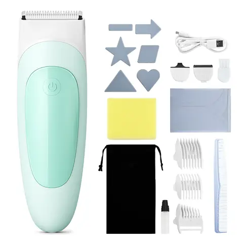 Baby Hair Clipper, Electric Hair Trimmer – Dual Speed Control, Ultra-Quiet Design, Safe R Angle Rounded Ceramic Blade, Fully Washable, No. G-2668