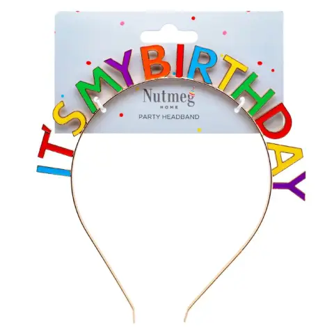 Nutmeg Party Headband Its My Birthday Fur Multicolour
