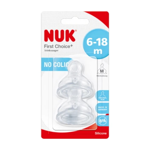 NUK First Choice+ Silikon Trinksauger M 6-18m 2 St