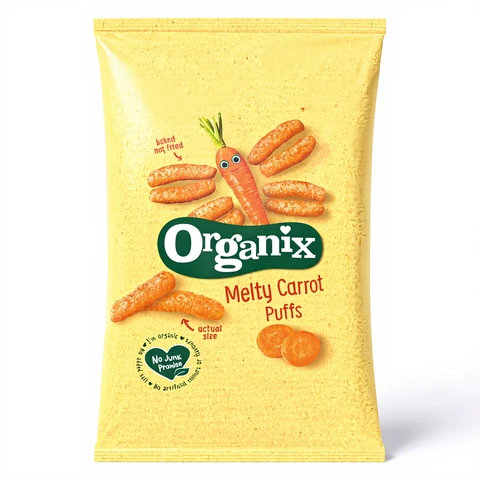 Organix Melty Carrot Puffs 6+ Months 4 x 18g (72g)