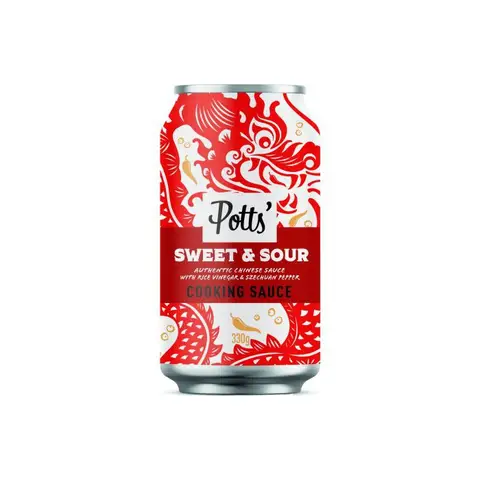Potts Sweet And Sour Sauce With Szechuan Pepper In A Can 330g