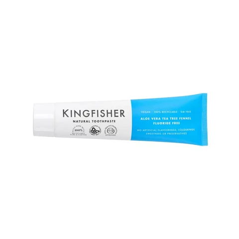 KINGFISHER Toothpaste Aloe Vera Tea Tree Fennel Fluoride Free 100ml