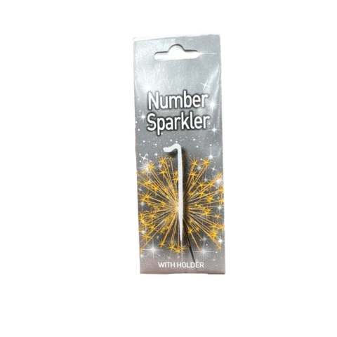 Morrisons Cake Candle Sparkler Number 1 Silver