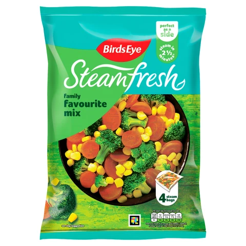 Birds Eye Steamfresh 4 Family Favourite Mix Steam Bags 540g
