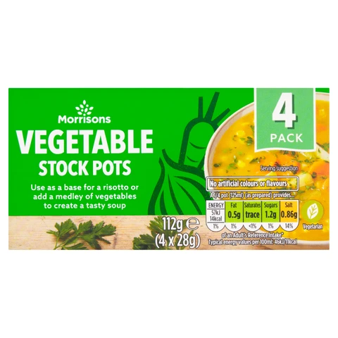 Morrisons Vegetable Stock Pots 4 X 28g