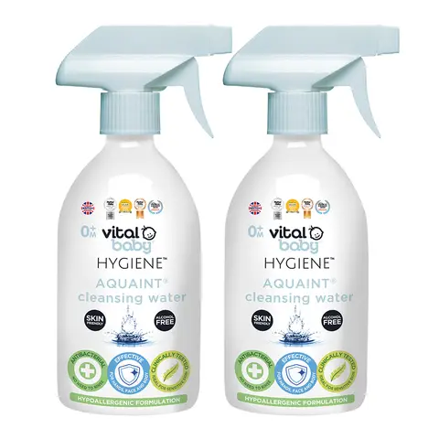 Vital Baby Hygiene Aquaint Cleansing Water 500ml 2 Pack