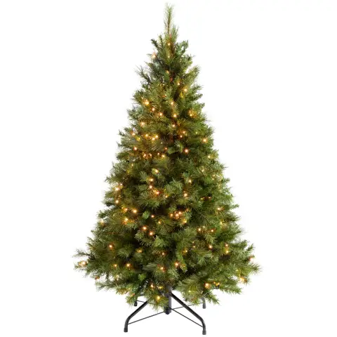 WeRChristmas Pre-Lit Victorian Pine Christmas Tree, 5 ft