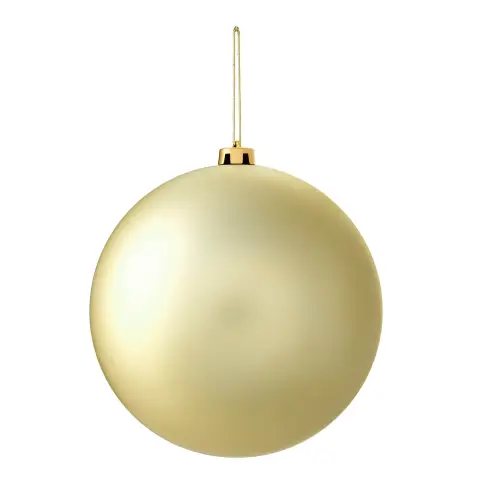 WeRChristmas Gold Large Matt Shatterproof Bauble, 20 cm