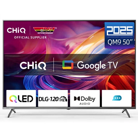 CHiQ U50QM9V – Smart TV 50 Zoll – 4K QLED Google TV – UHD