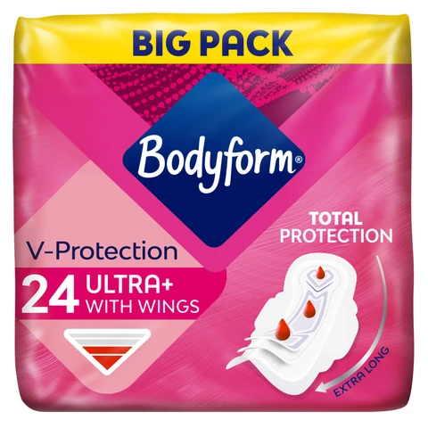 Bodyform Cour-V Ultra Normal Sanitary Towels Wings 24 Pads