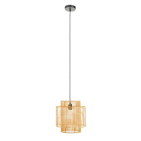 Interiors by Premier Pendant Light Jaya Rattan Natural