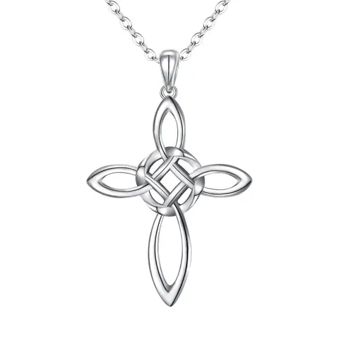 Ever Faith Celtic Knot Cross Necklace