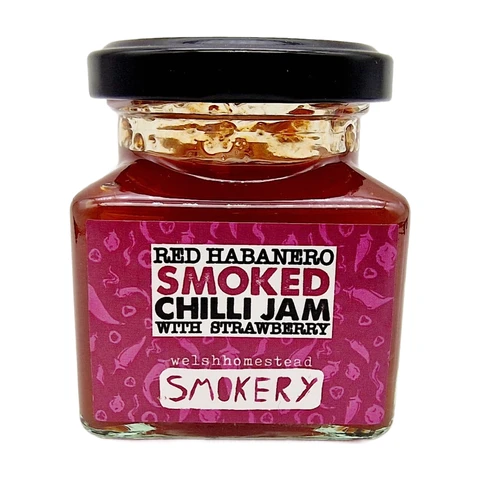 Welshhomestead Smokery Red Habanero & Strawberry Smoked Chilli Jam 128g