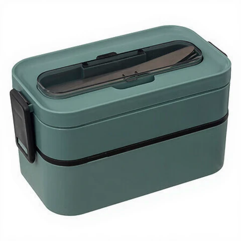 5Five Lunchbox Set met Bestek 2 Vakken 1,4 L Kleur Assorti