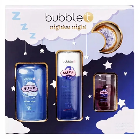 Bubble T Night Time Rituals Set 4-delig (badschuim, badolie, badbruisbal, badparels)