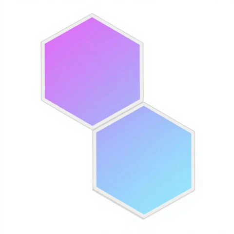 Govee Glide Hexagon Light Panel, Erweiterungspaket, 2er-Pack, inkl. Kabel, für H6061