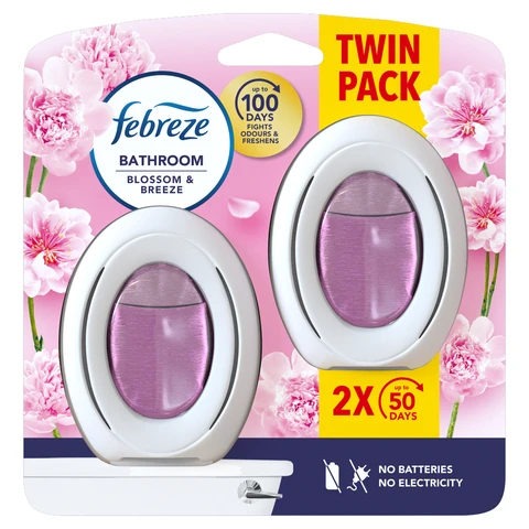 Febreze Bathroom, Continuous Air Freshener Blossom & Breeze 2 Count