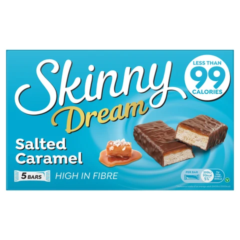 Skinny Dream Salted Caramel Bars 5 x 25g