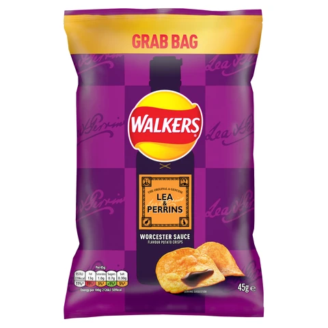 Walkers Lea & Perrins Worcester Sauce Crisps 45g