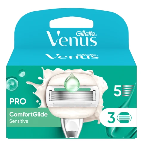 Gillette Venus ComfortGlide Sensitive Razor Blade Refills 3 Pack