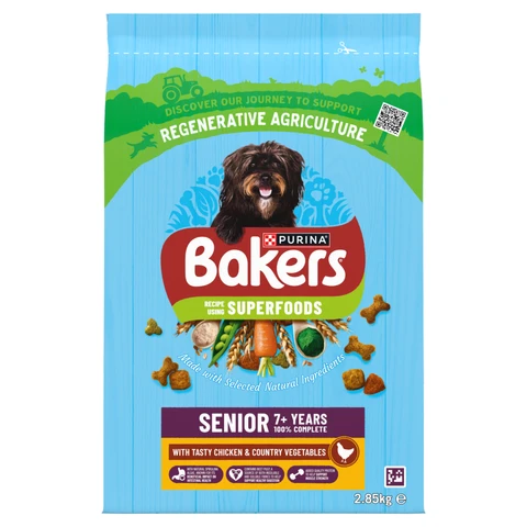 Bakers Superfoods Senior Chicken with Vegetables Dry Dog Food 2.85kg