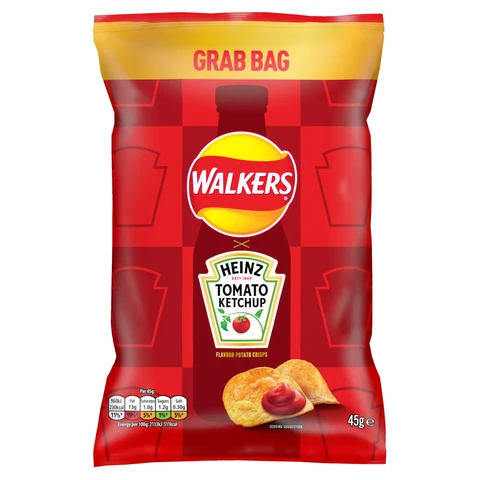 Walkers Heinz Tomato Ketchup Crisps 45g