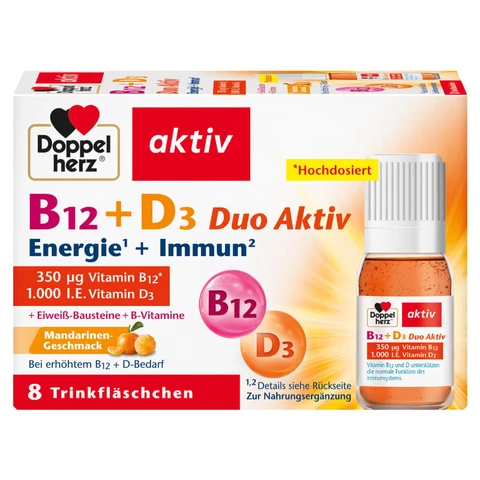 Doppelherz B12+ D3 Duo Aktiv Drink Ampullen 8 Stück