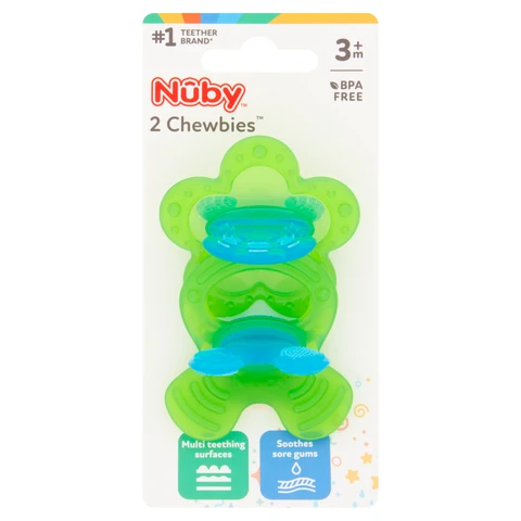 Nuby Chewbies Soothing Teethers 3+ Months 2 Pack
