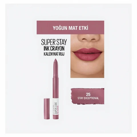 Maybelline SuperStay Matte Ink Crayon - Rouge à Lèvres Longue Tenue avec Précision