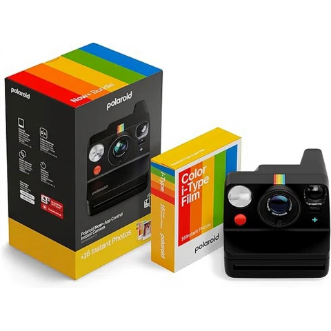 Polaroid Now Gen 3 Instant Camera Bundle – Black – With 8 Films