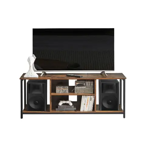 VASAGLE TV Stand Rustic Brown/Black