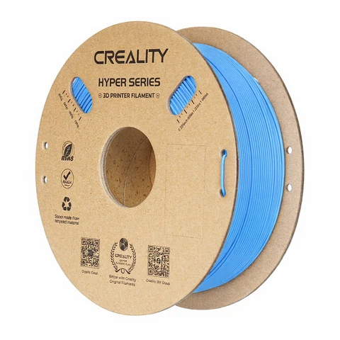 Creality Hyper PLA Bleu 1 kg, impression rapide 30-600 mm/s, précision dimensionnelle +/- 0,02 mm, compatible avec la plupart des imprimantes 3D FDM, bobine 1 kg (2,2 lb)