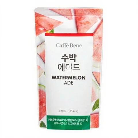 CAFFE BENE Ade à la Pastèque - Boisson coréenne en sachet 190 ml