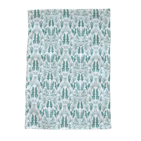 Patterned Green Rectangular Placemat – Floral Design