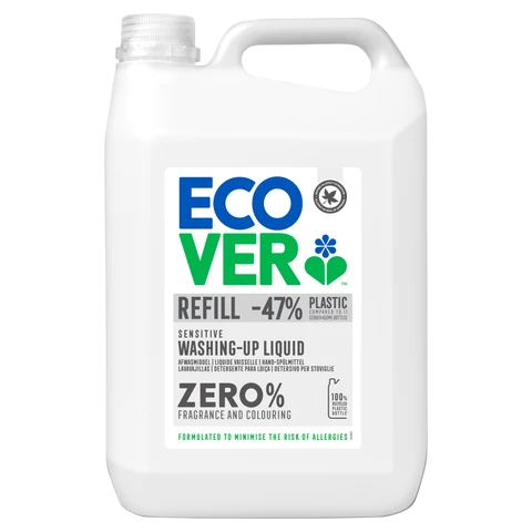 Ecover Sensitive Washing Up Liquid, Refill, 5l