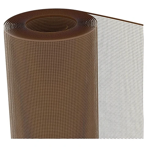 TENAX Quadra 05 Grillage Plastique Marron 1 x 5 m pour Balcon, Terrasse et Portail - Protection Polyvalente