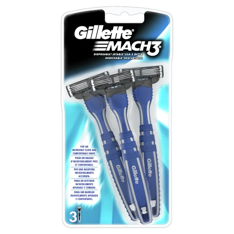 Gillette Mach3 Men’s Disposable Razors – 3 Pack