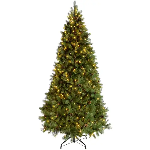 WeRChristmas Pre-Lit Craford Pine Christmas Tree, 7 ft