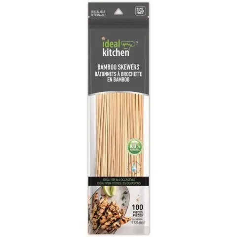 Ideal Kitchen Bamboo Skewers 100CT 12in