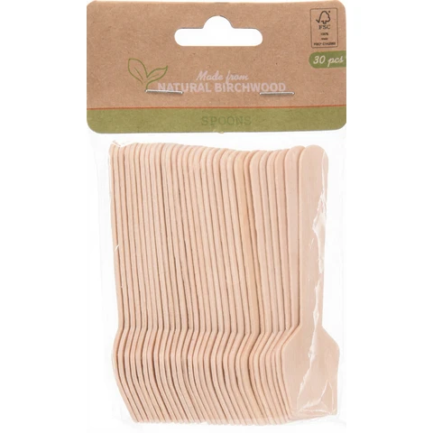 Löffel aus Birkenholz Set 30 Stück
